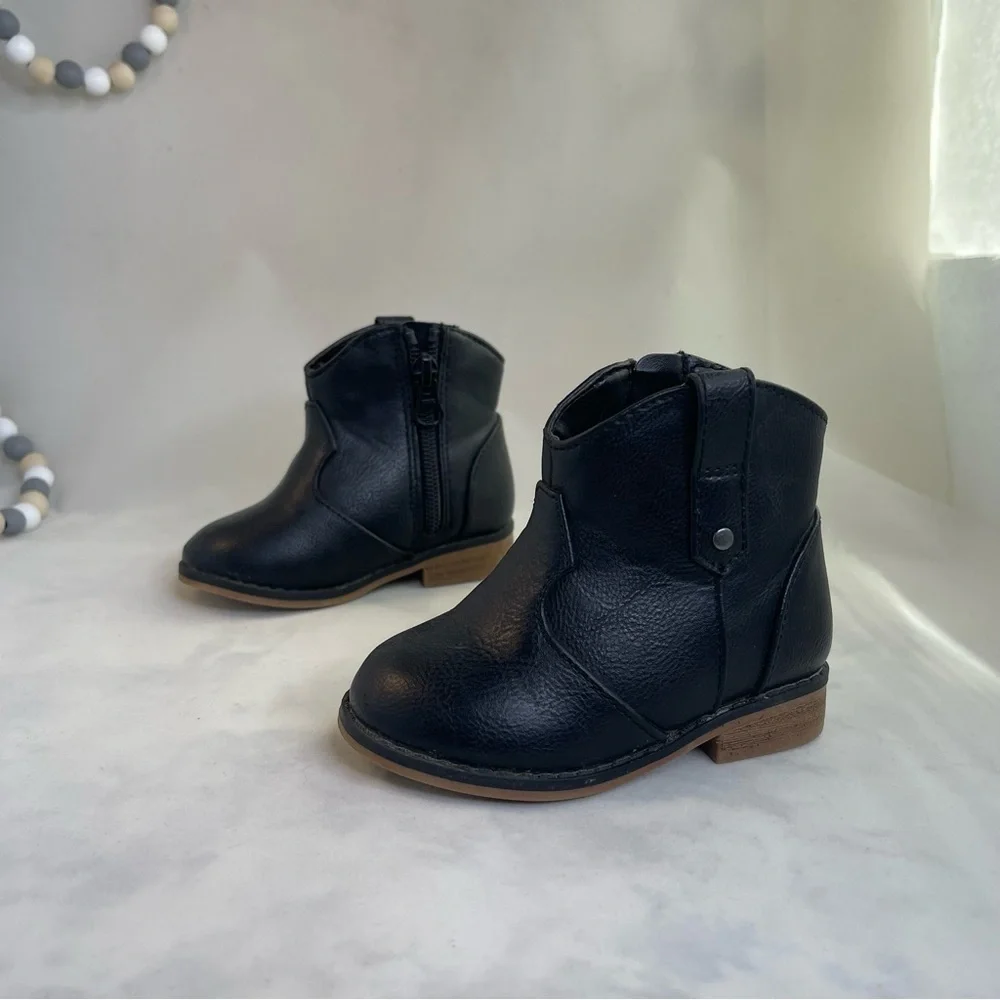 Little girl Black Ankle Boots Western Influence size 5